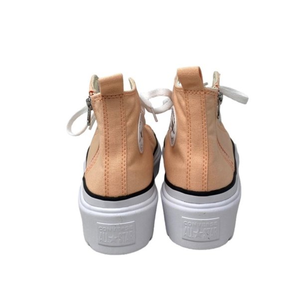 Converse Chuck Lugged Lift Hi Platform Sneaker Kids Women's Coral Canvas A03968C - Picture 7 of 9